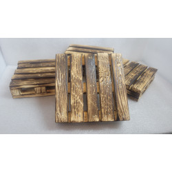 Rustic Mini Pallet Coasters: Upcycled Wood Coasters, Set of 1